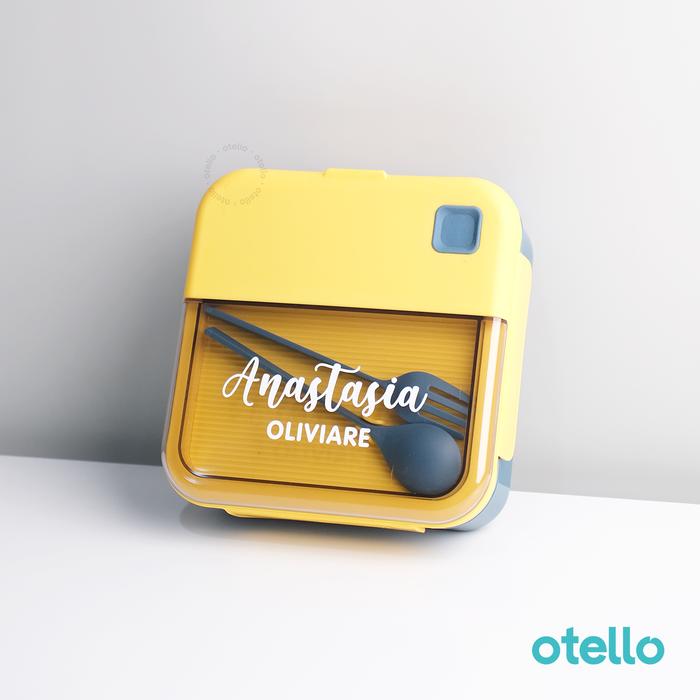 Gambar Kotak Makan Maru Lunch Box Custom Nama Anak 1000 ml Tempat Makan - Kuning, Polos dari Otello Studio undefined Tokopedia