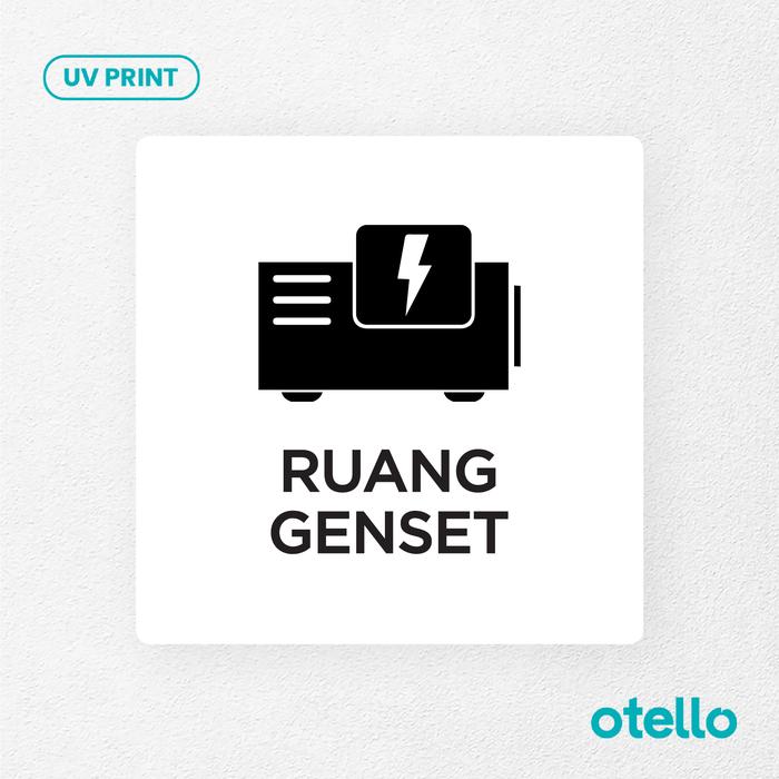 Gambar Ruang Genset Signage Board Akrilik Tempel Dinding Papan Acrylic - Persegi Putih, 30 cm dari Otello Studio undefined Tokopedia