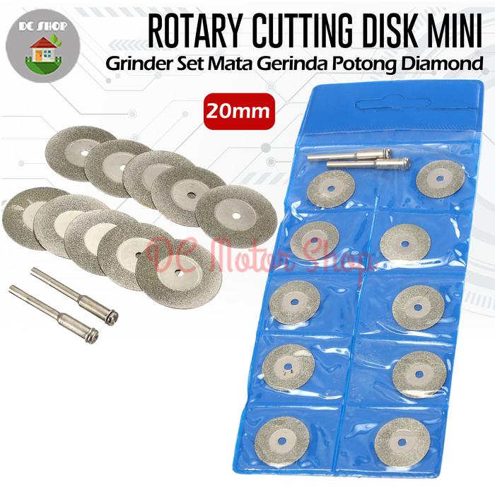 Gambar Rotary Cutting Disk Mini Grinder Set Mata Gerinda Potong Diamond - 20mm dari DC Motor Shop undefined Tokopedia