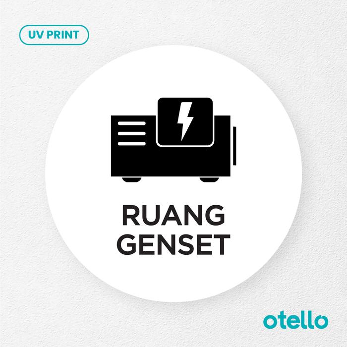 Gambar Ruang Genset Signage Board Akrilik Tempel Dinding Papan Acrylic - Bulat Putih, 30 cm dari Otello Studio undefined Tokopedia