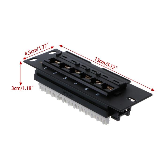 Gambar 6 Port CAT5 CAT5E Patch Panel RJ45 Networking Wall Mount Rack dari bungursari pride undefined Tokopedia