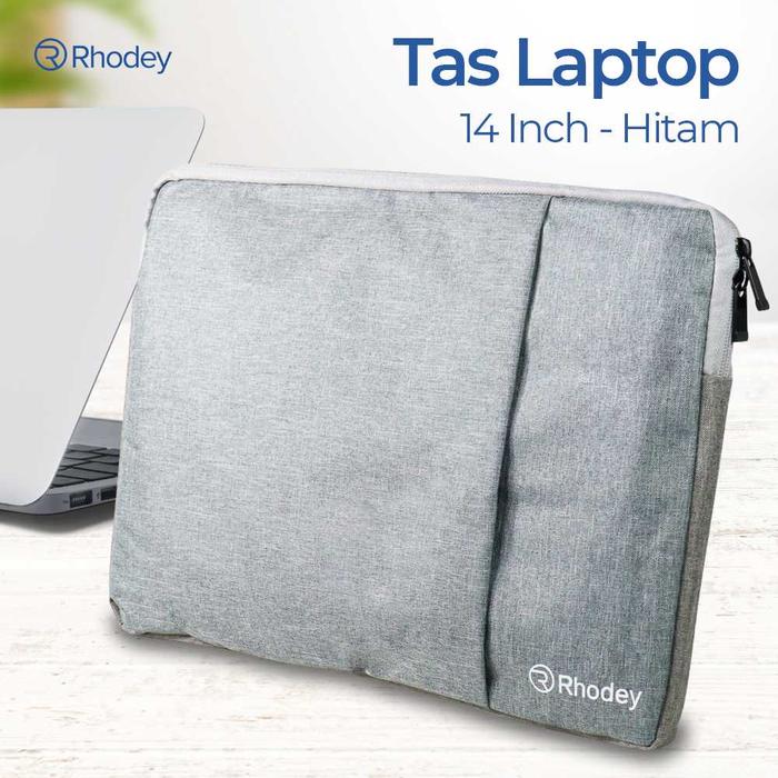 Gambar Tas Laptop Sleeve Bag Case 14 Inch Lembut Tahan Air Waterproof - Gray dari Ghani Gadget Store undefined Tokopedia
