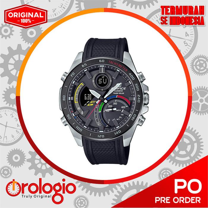 Casio Mens Watch Edifice World Time Black Resin Strap Ecb900mp-1a - Main Image