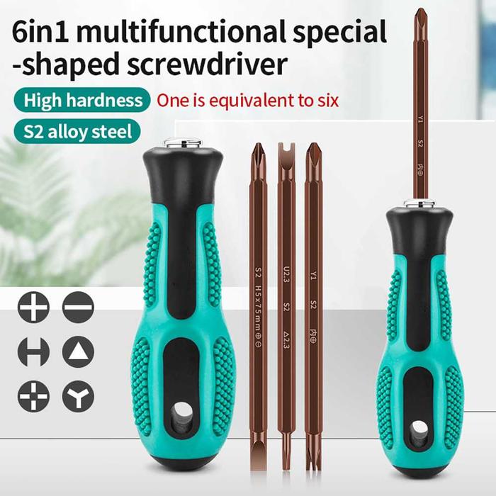 Gambar Set Screwdriver Obeng Reparasi Servis Laptop Jam Hp Magnetic Serbaguna - 6 in 1 dari BAGINDA-STORE47 undefined Tokopedia
