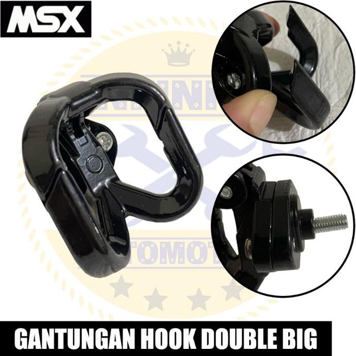 Gambar GANTUNGAN BARANG HOOK DOUBLE CAKAR MSX UNIVERSAL SEMUA MATIC - Hitam dari Infinity Automotive undefined Tokopedia