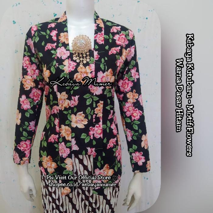 Gambar Kebaya Kutubaru. Kebaya Bunga. Kebaya Jadul - Flower Hitam, 5L dari alvianos undefined Tokopedia