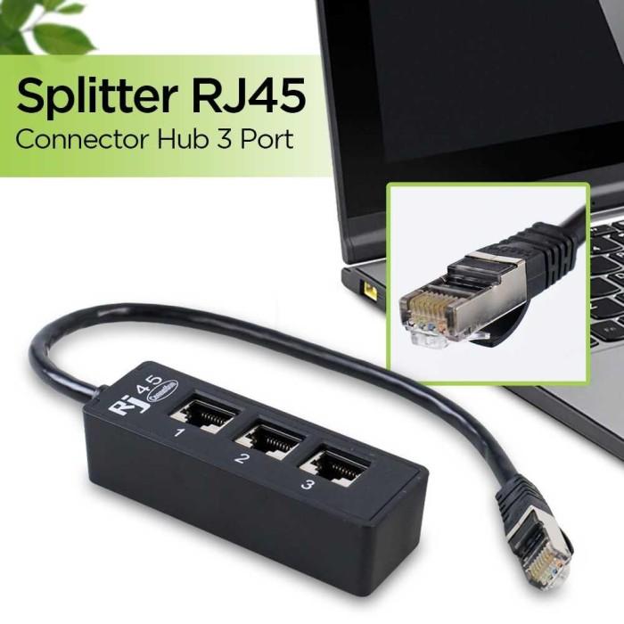Jual Splitter RJ45 LAN Ethernet Network Connector Hub Port