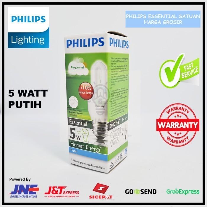Gambar Lampu Philips Essential 5W 5 W 5 Watt 5Watt Putih - 5 WATT dari cahayaledjkt undefined Tokopedia