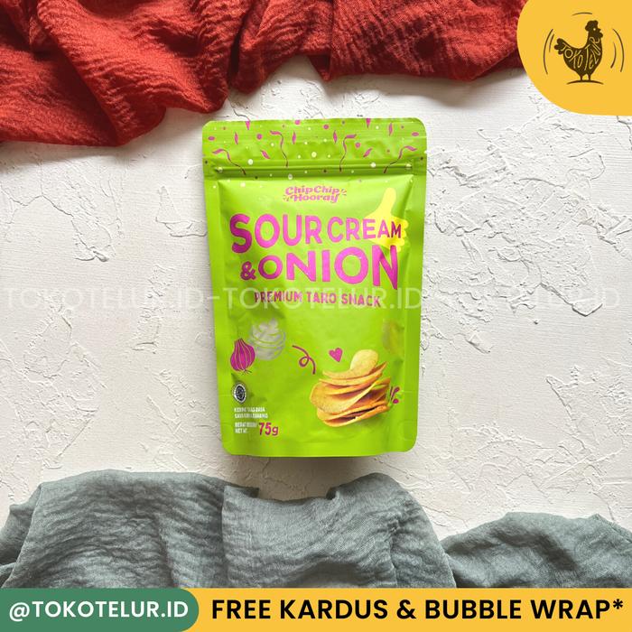 Gambar CHIP CHIP HOORAY - Keripik Talas Premium | Cemilan Snack Taro Sehat - SourCream Onion dari TokTel ID undefined Tokopedia