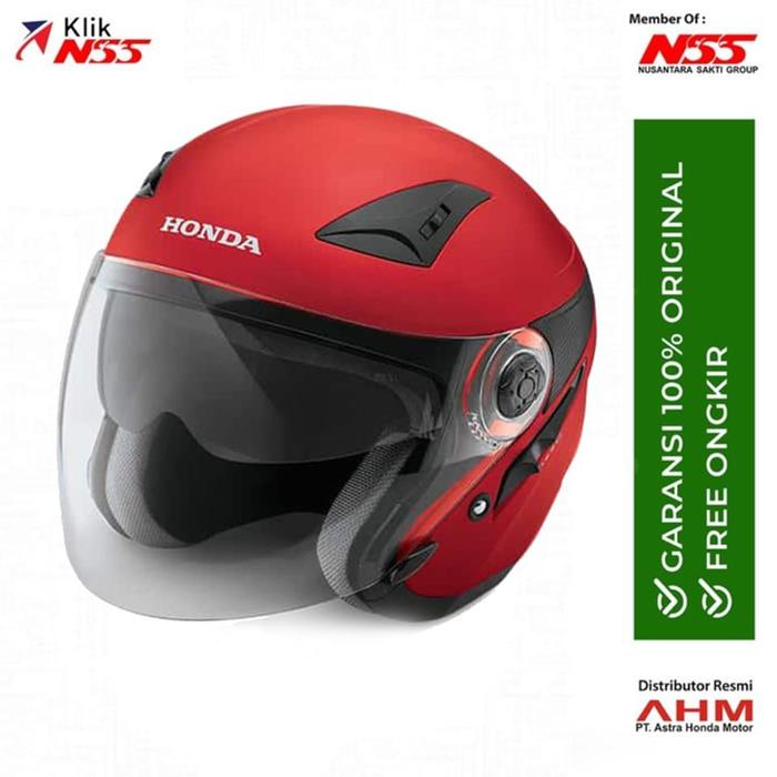 Gambar Honda Luxury Helmet Red 87100LXREDL size L | 87100LXREDL dari Kliknss Parts undefined Tokopedia