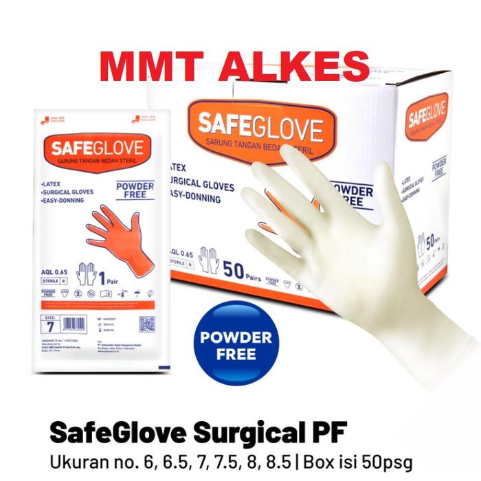 Gambar Sarung Tangan Latex FREE POWDER STERIL Safeglove Gloves - 7.5 dari APOTEK SHECAN Kota Administrasi Jakarta Barat Tokopedia