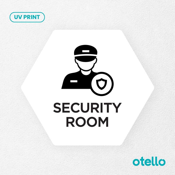 Gambar Security Room Signage Board Akrilik Tempel Dinding Papan Acrylic - Hexa Putih, 20 cm dari Otello Studio undefined Tokopedia