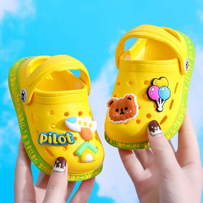 Gambar Crocs Sepatu Sandal Anak EVA Sandal Karet Anak Murah Sendal Anak Lucu - D Yellow, 21 dari Emomcare undefined Tokopedia