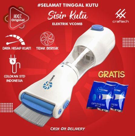 Gambar Sisir kutu rambut elektrik Sedot kutu Vacuum ORIGINAL - V Comb dari Craftech undefined Tokopedia