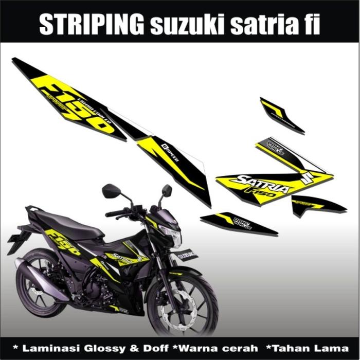 Gambar Striping Suzuki Satria 150 injeksi / Decal Stiker Motor Satria fu Fi - Kuning dari AllMotor Decals undefined Tokopedia