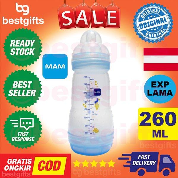 Jual MAM ANTI COLIC MILK BOTTLE 260ML BLUE BOTOL SUSU AMAN TAHAN