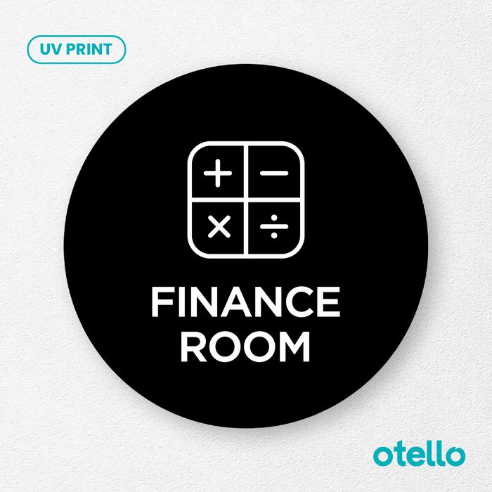 Gambar Finance Room Signage Board Akrilik Tempel Dinding Papan Acrylic - Bulat Hitam, 30 cm dari Otello Studio undefined Tokopedia