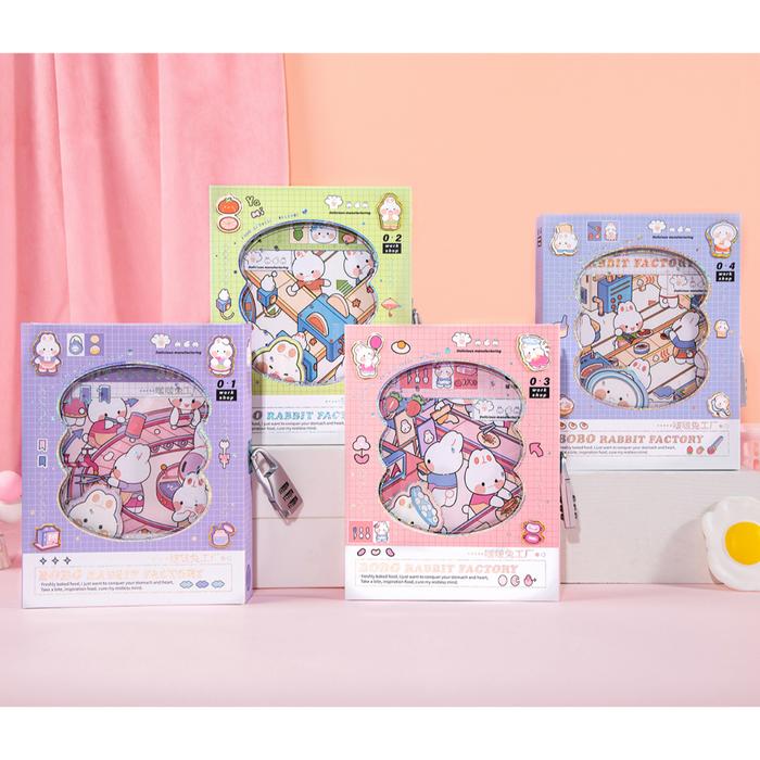 Gambar Buku Diary Gembok Bobo Rabbit / Notebook Lock + Box Jurnal - 7135 - 1 dari Gila shopping undefined Tokopedia