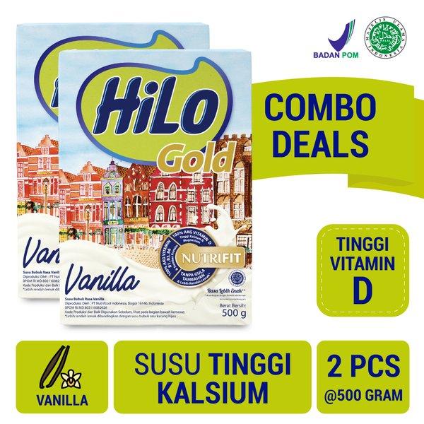 Gambar Twin Pack - HiLo Gold Vanilla 500 gr - Susu Tinggi Kalsium dari NECCHAtokostore undefined Tokopedia