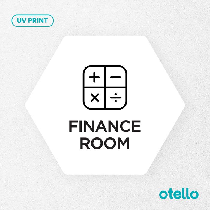 Gambar Finance Room Signage Board Akrilik Tempel Dinding Papan Acrylic - Hexa Putih, 30 cm dari Otello Studio undefined Tokopedia