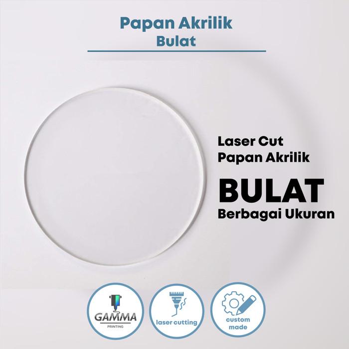 Gambar Akrilik Marga Cipta Bulat Laser Cutting / Potongan Lingkaran 2mm - 4cm, Putih dari Gamma Laser undefined Tokopedia