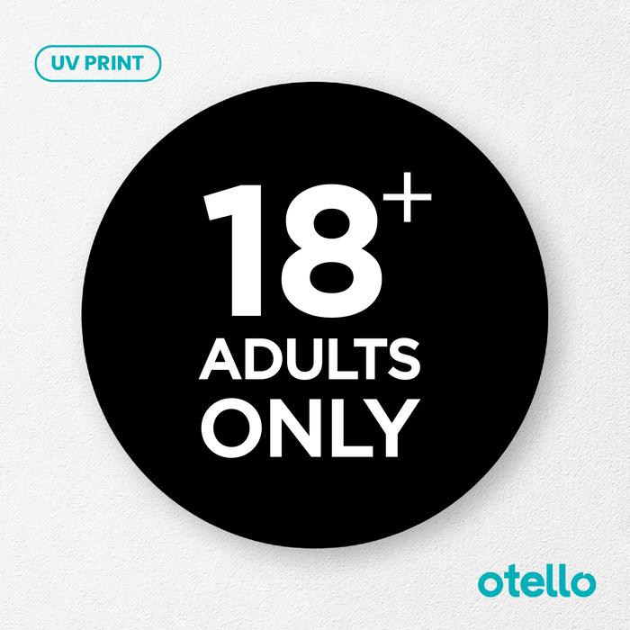Gambar 18+ Adults Only Signage Board Akrilik Tempel Dinding Papan Acrylic - Bulat Hitam, 15 cm dari Otello Studio undefined Tokopedia