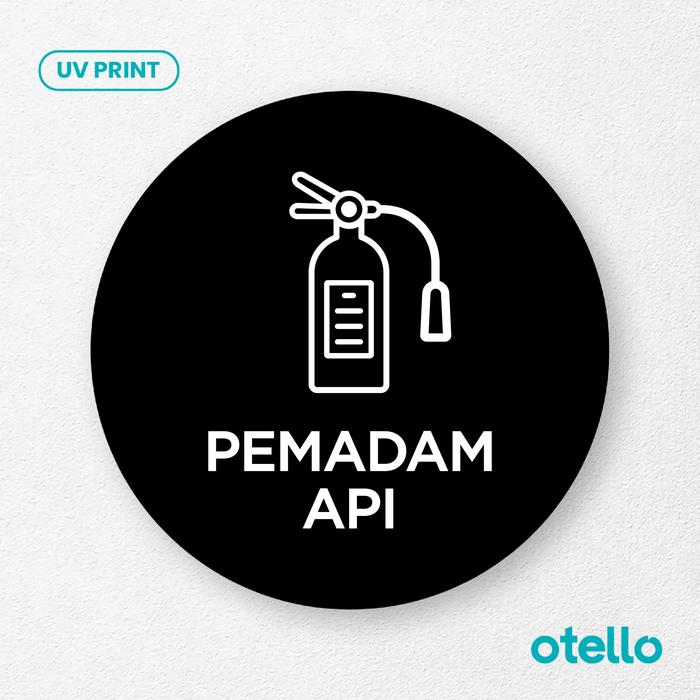 Gambar Pemadam Api Signage Board Akrilik Tempel Dinding Papan Acrylic - Bulat Hitam, 15 cm dari Otello Studio undefined Tokopedia