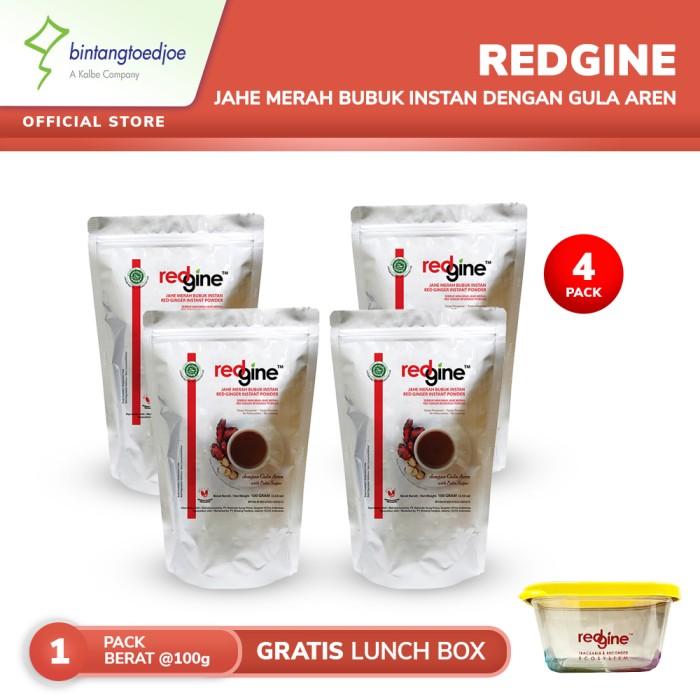 Gambar Redgine Jahe Merah Bubuk Instan dengan Gula Aren4pack FREE Lunch box dari dhea antika undefined Tokopedia