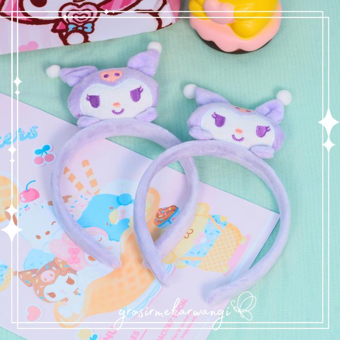 Gambar Bando Boneka Sanrio Cinnamoroll Pompurin Melody Kuromi Tebal Bulu Halu - Kuromi dari Grosir Mekarwangi undefined Tokopedia