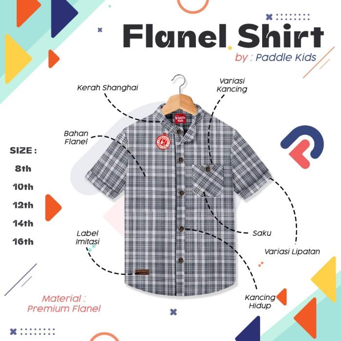 Gambar Baju Kemeja Flanel Shirt Anak Laki-laki Size Junior Remaja Tanggung - PKMB abu, 8 dari Super Kids Store undefined Tokopedia