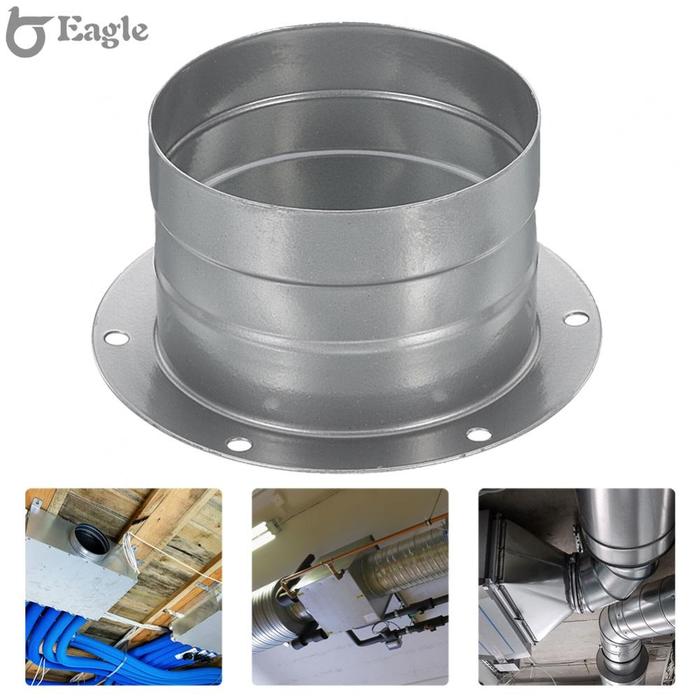 Jual 3 Duct Connector Flange Metal Straight Pipe Exhaust Hose Flange ...