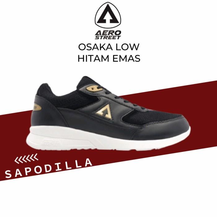 Gambar Sepatu aerostreet osaka low putih hitam emas sneakers sneaker casual - 43 dari Sapodillastoreid undefined Tokopedia