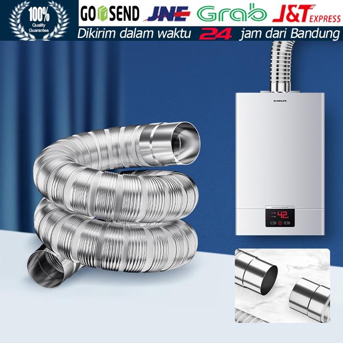 Gambar Aluminium Selang Flexible Duct Ducting Exhaust Fan 4" (10 cm) - 5cm dari FunToys711 undefined Tokopedia