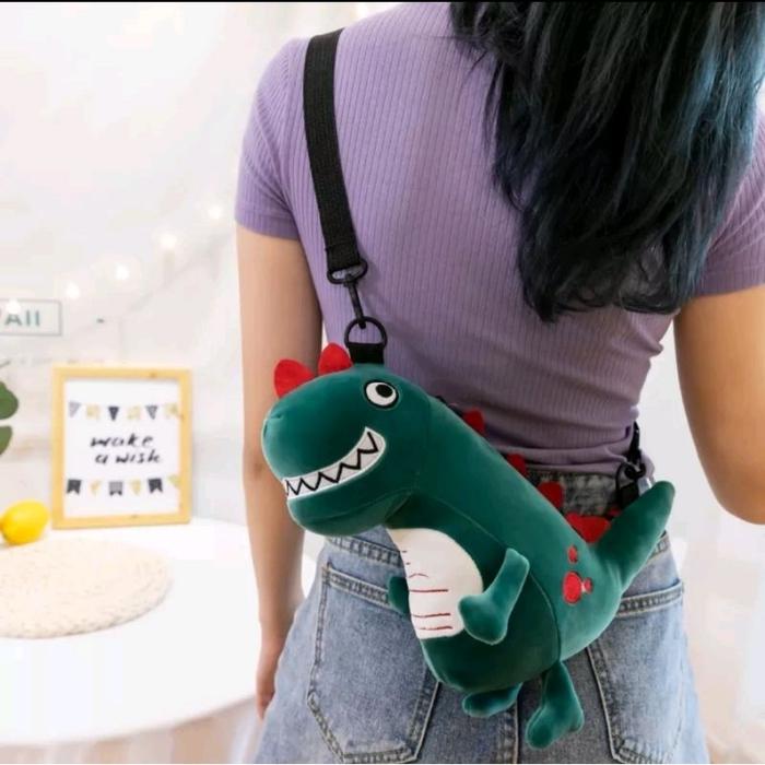 Gambar Tas Tirex Dinosaurus Slempang Tas Boneka Dinosaurus Tirex dari Diary Boneka undefined Tokopedia