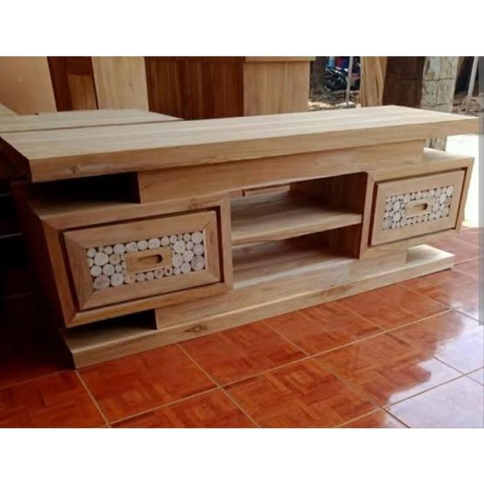 Gambar Bufet meja tv jati minimalis koin furniture Bufet murah - BELUM WARNA dari Indah Jati Putra undefined Tokopedia