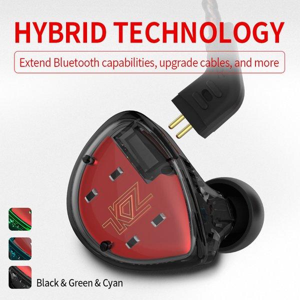 Knowledge Zenith Tws Aptx Murah Knowledge Zenith Kz Es4 In Ear Earphone  Hybrid Driver Hitam
