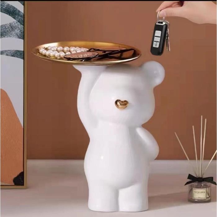 Gambar Aimee Standing Bear / Tray Aksesoris / Tempat aksesoris - White dari sislittlecornerSLC undefined Tokopedia