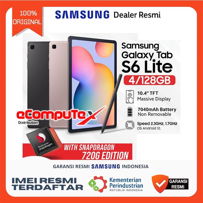 Jual SAMSUNG GALAXY TAB S6 LITE 4/128GB ORIGINAL GARANSI RESMI