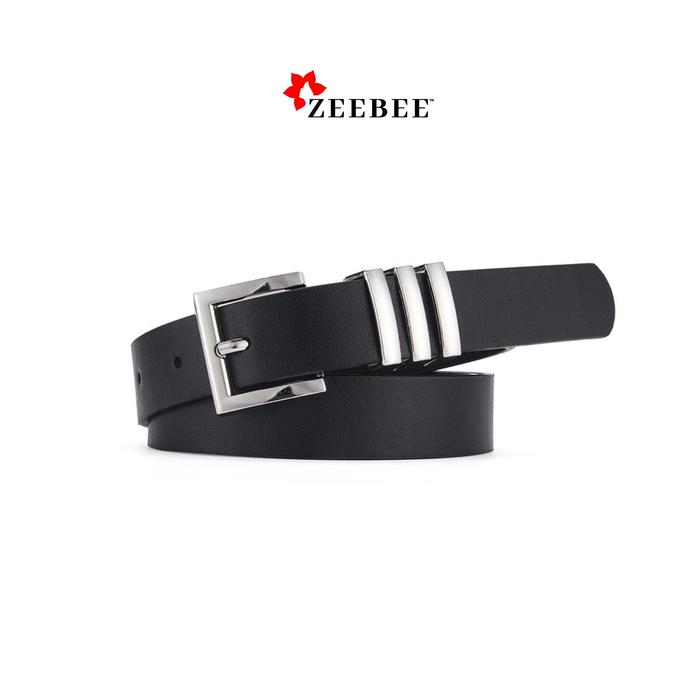 Gambar Ikat Pinggang Wanita Kulit Kasual ZeeBee Gesper Kotak - Hitam - Hitam dari ZenBlossom undefined Tokopedia