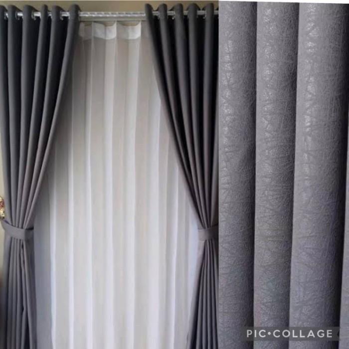 Gambar gorden jendela polos serat blackout horden import paling baru - Abu-abu, L135cm T100cm dari GORDEN MODERN undefined Tokopedia
