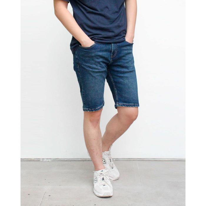 Gambar NEW!!! PLLBRR Short Denim | Celana Pendek Jeans Pria Slim Fit Branded - Navy No Rip, 28 dari DistroMurah_id undefined Tokopedia