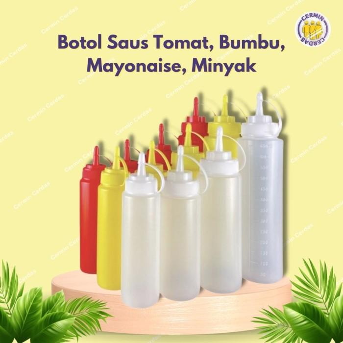 Gambar Squeeze Bottle Botol Tomato Sauce Bumbu Chili Minyak Topping Plastik - Merah, 250ml dari Depot Serba Serbi Packaging undefined Tokopedia