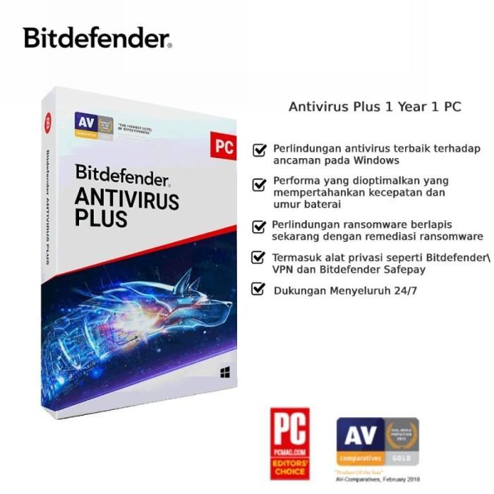 Gambar DS1006 BITDEFENDER Antivirus Plus 1 Year 1 PC O503 dari ANGRYBI STORE undefined Tokopedia