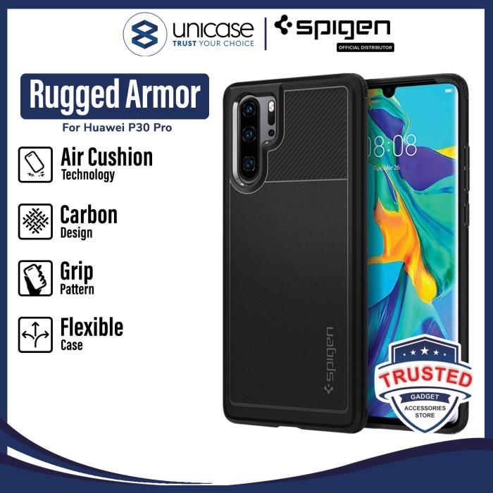 Jual Case Huawei P30 Pro Spigen Softcase Corbon Fiber Rugged Armor