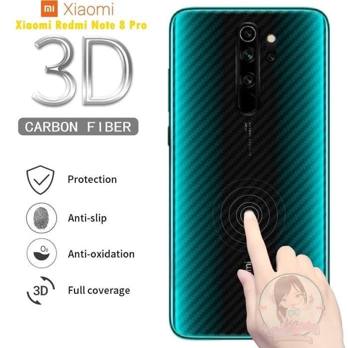 Jual Back Skin Carbon Xiaomi Redmi Note 8, Pro, 9, Pro