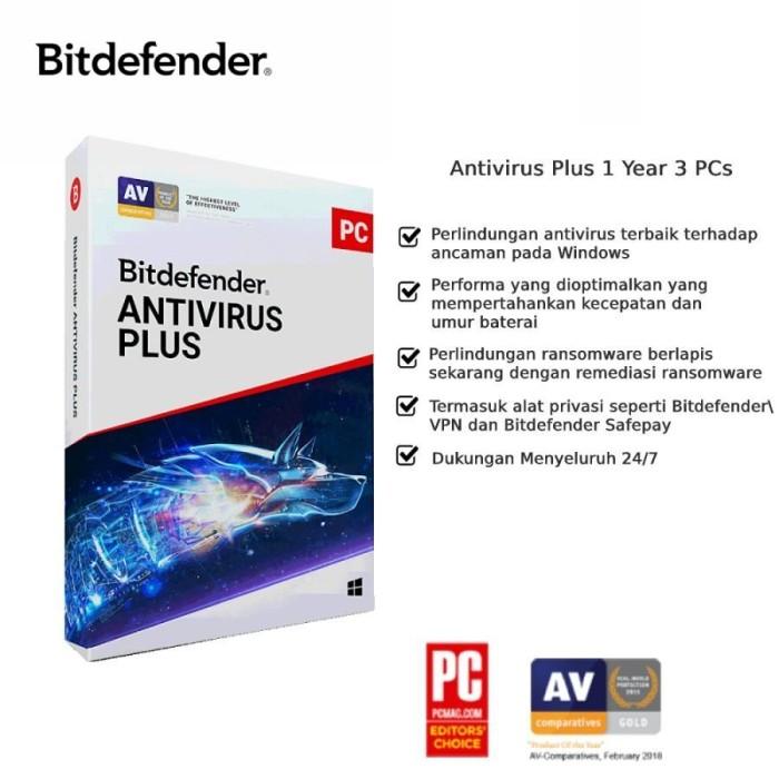 Gambar OP1063 BITDEFENDER Antivirus Plus 1 Year 3 PCs T532 dari zakariasholeha undefined Tokopedia