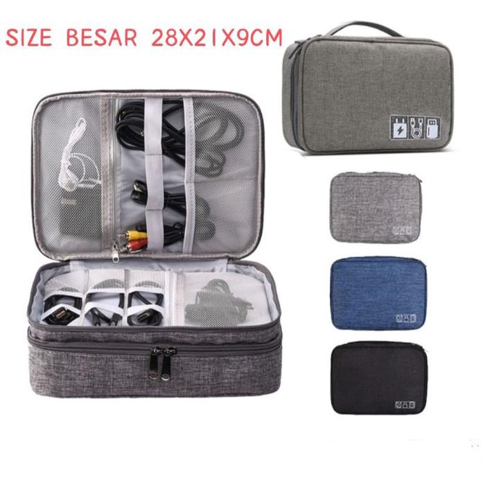 Jual Tas Kabel Travel Gadget Organizer Travel Pouch Charger Camera