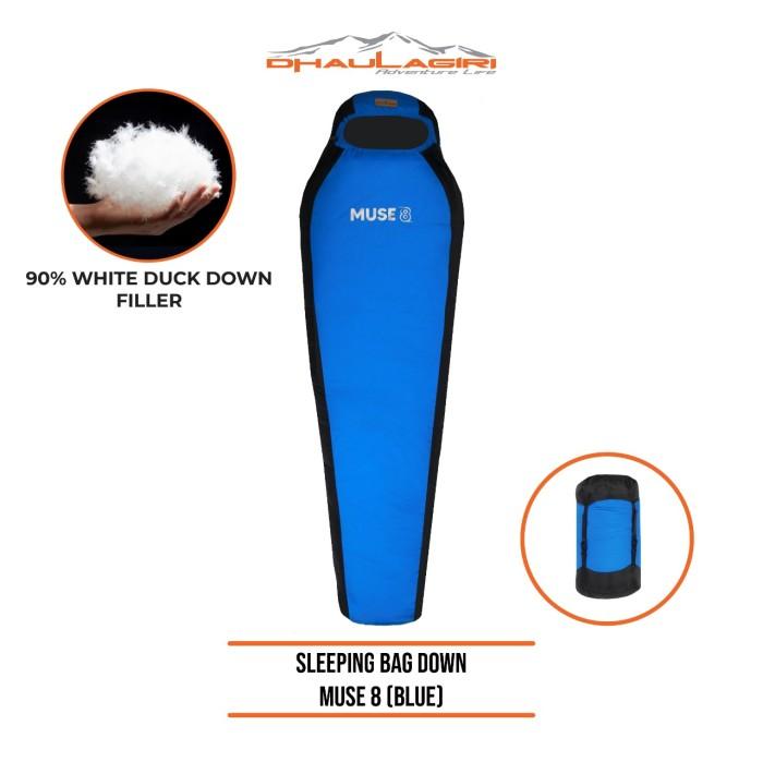 Gambar Sleeping Bag Down Dhaulagiri Muse 8 Kantong Tidur Outdoor Camping - blue dari Diamond Travelling undefined Tokopedia