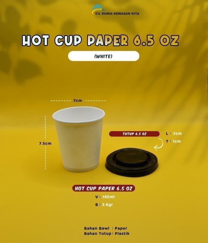 Jual Paper Cup 6.5 OZ - Hot Paper Cup - Paper Cup Kopi - Gelas Kertas ...