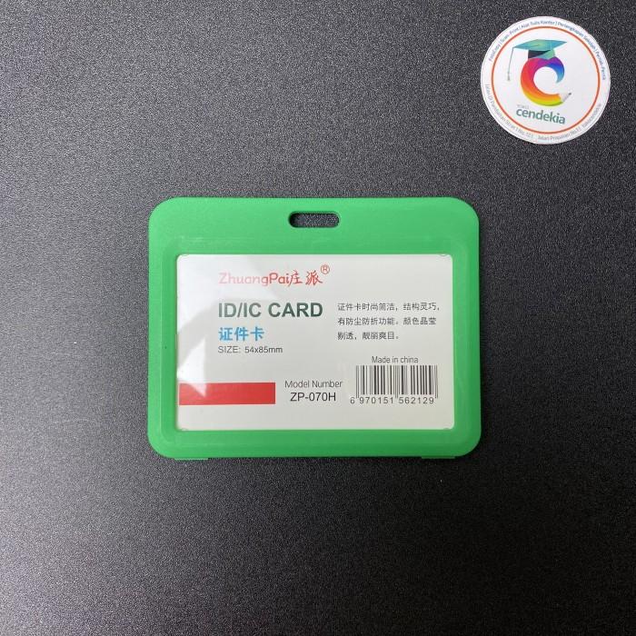 Gambar Id Card Name Tag Landscape ZHUANGPAI 54x85mm - Hijau dari Cendekia ATK undefined Tokopedia